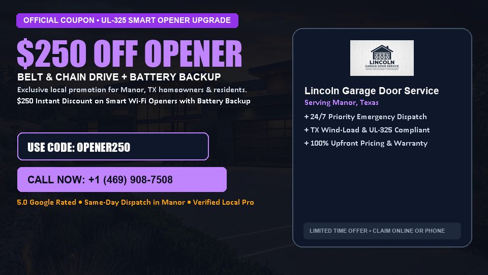 Lincoln Garage Door Service $250 OFF Premium LiftMaster Opener Installation